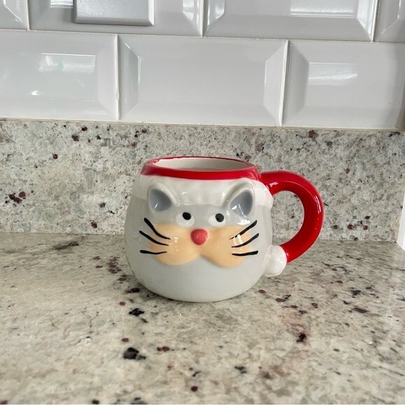 Brand new cat Christmas Santa coffee mug Christmas tree shoppe - Picture 3 of 6